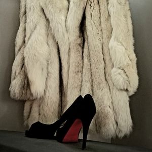 Vintage Christian Louboutin Black Suede Peep Toe